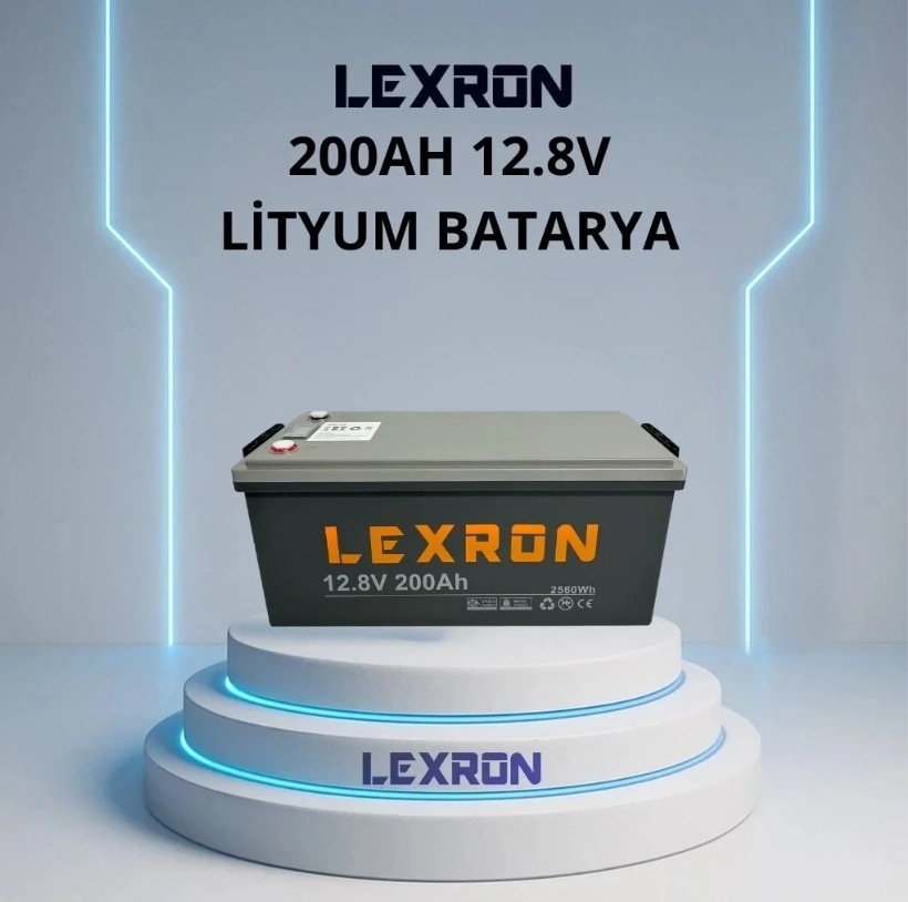 Lexron 200 Amper 12.8 Volt Lityum Akü