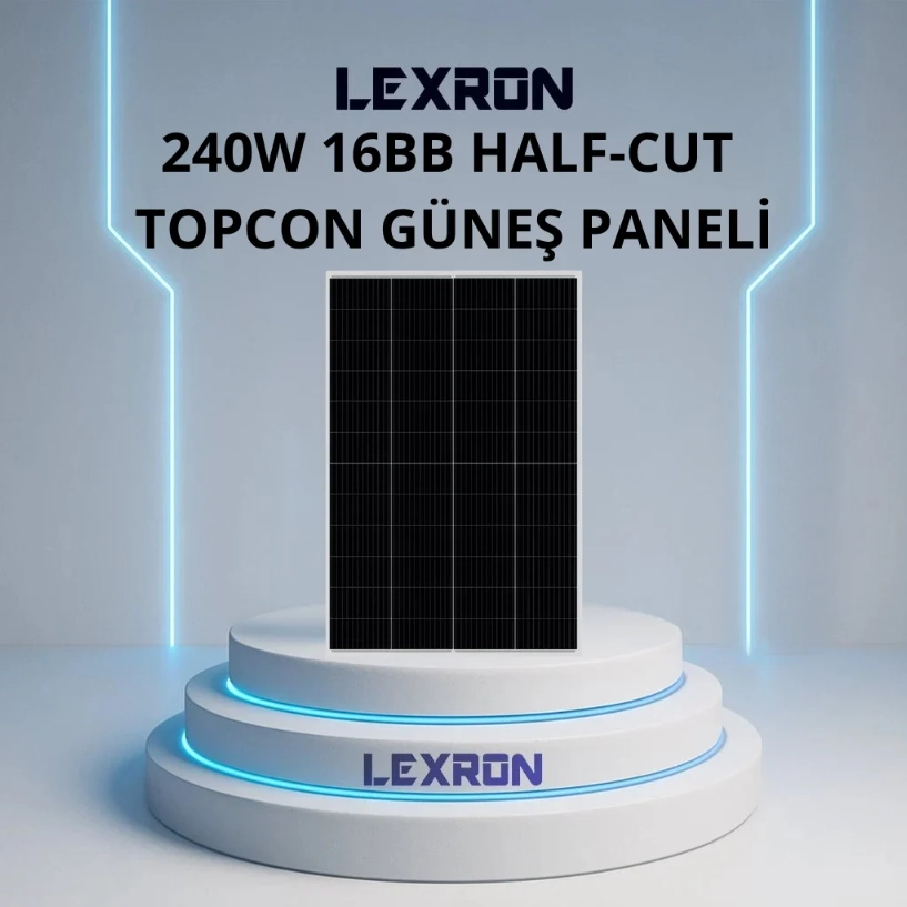 Lexron 240 Watt 12 V Half Cut TopCon Güneş Paneli