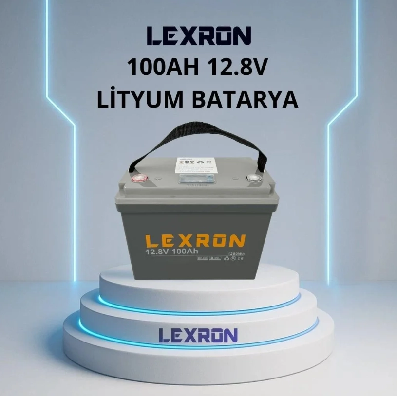 Lexron 100 Amper 12.8 Volt Lityum Akü