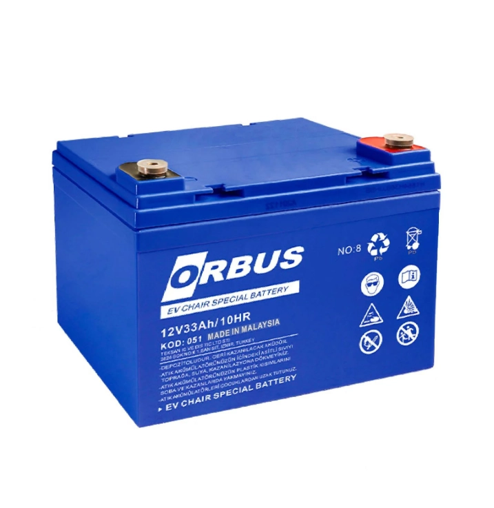 Orbus 33 Amper 12 Volt Engelli Araç Aküsü