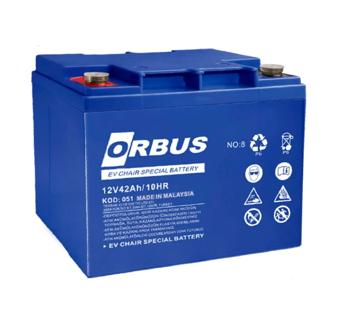 Orbus 42 Amper 12 Volt Engelli Araç Aküsü