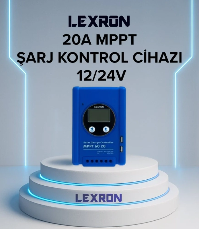 Lexron 20 Amper MPPT Şarj Kontrol Cihazı