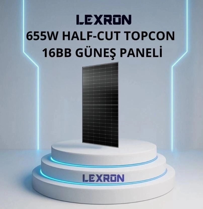 Lexron 655 Watt Half Cut TopCon Güneş Paneli