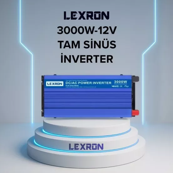 Lexron 3000 watt 12 volt tam sinüs inverter