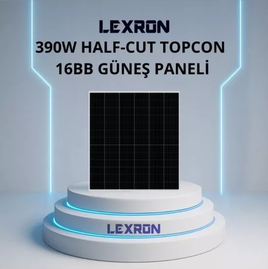 Lexron 390 Watt Half Cut TopCon 78 Cell Güneş Paneli