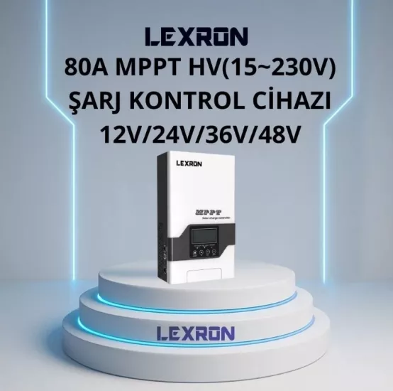 Lexron 80 Amper Mppt Şarj Kontrol Cİhazi Yüksek Voltaj (15~230v)