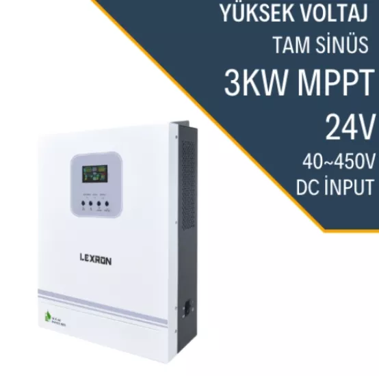 Lexron 3 Kw 24 Volt Mppt Akıllı İnverter Yüksek Voltaj
