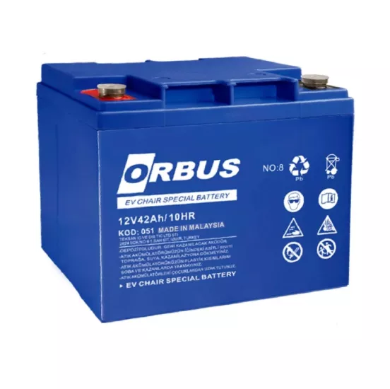 Orbus 42 Amper 12 Volt Engelli Araç Aküsü