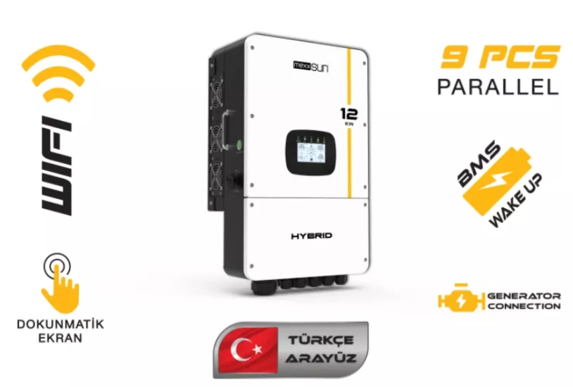 Mexxsun 12 Kw Hibrit Monofaze İnverter LV (48V)