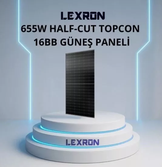 Lexron 655 Watt Half Cut TopCon Güneş Paneli