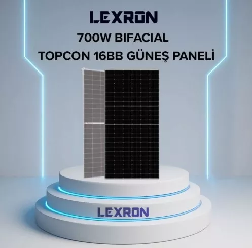Lexron 700 Watt Half Cut TopCpn BifaCial Güneş Paneli 